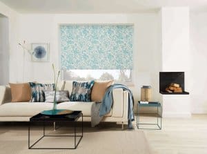 Roller Blinds Glasgow Blue and white