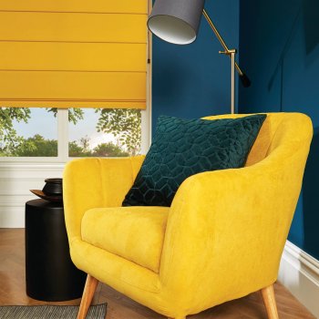 Roman Blinds Glasgow Edinburgh yellow