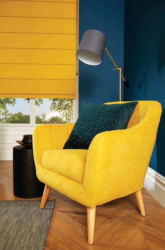 Roman Blinds Glasgow Edinburgh yellow