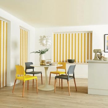 Vertical Blinds Glasgow Edinburgh Mustard Yellow and White