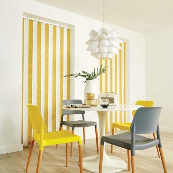 Vertical Blinds Glasgow Edinburgh Mustard and white