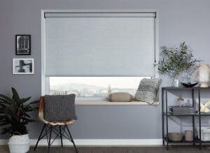 blackout blinds for in contemporary grey bedroom