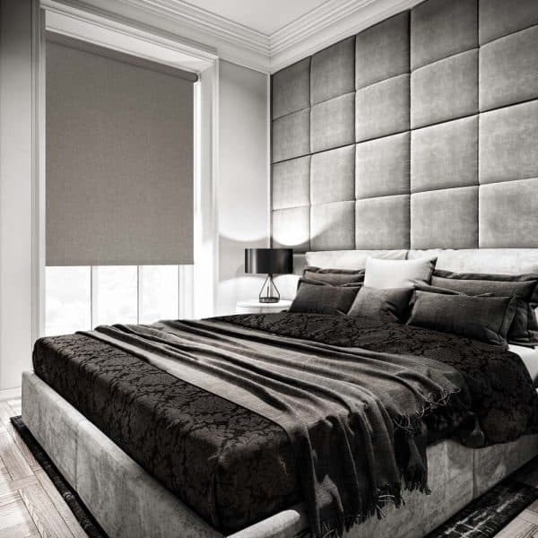 Hanson Dusk Roller Blinds in Bedroom