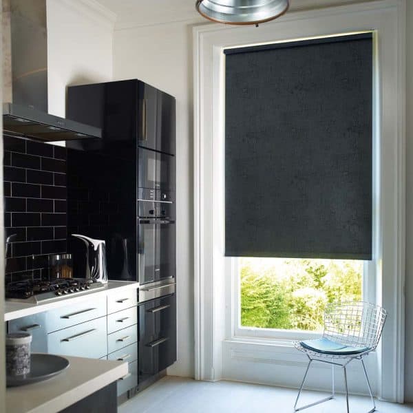 Metz Black Blinds in a Kitchen