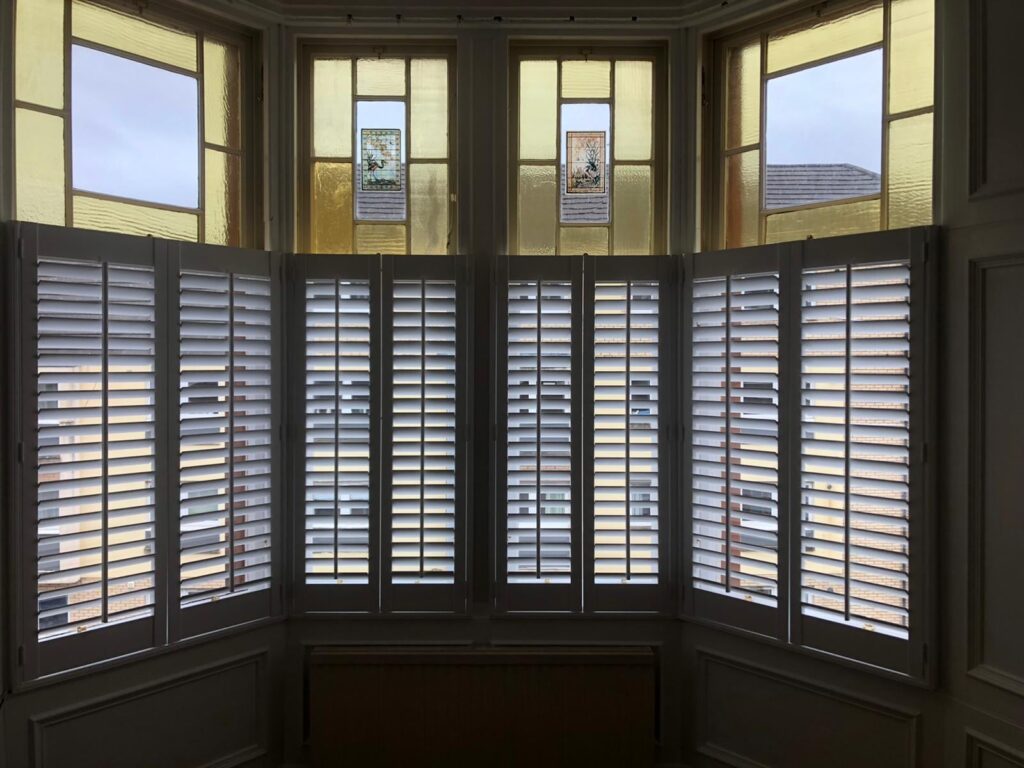 Cafe Style Shutter Blinds on Bay Window