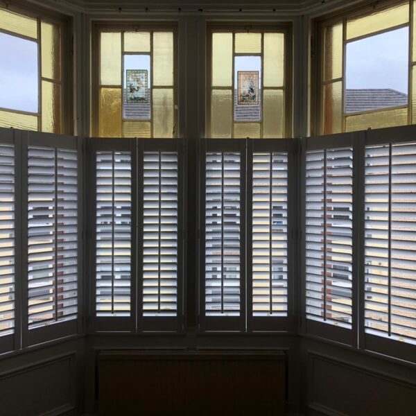 Cafe Style Shutter Blinds on Bay Window