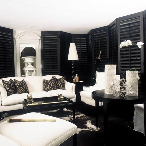 Black Living Room Blinds