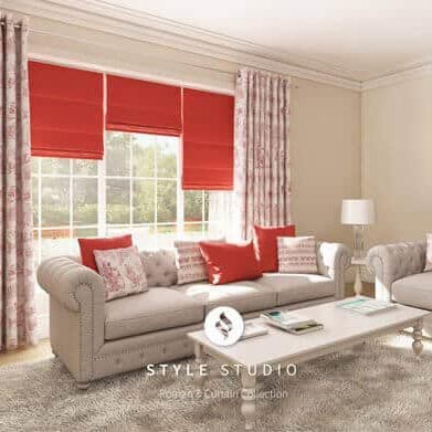 Red Living Room Blinds