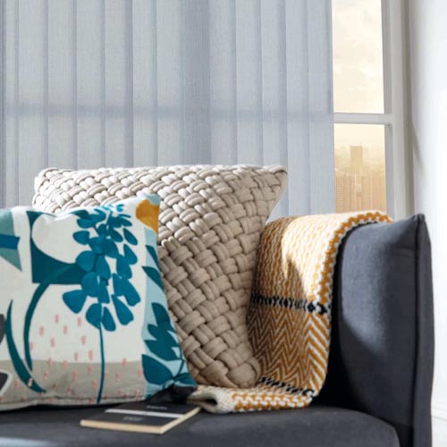 Silver Living Room Blinds