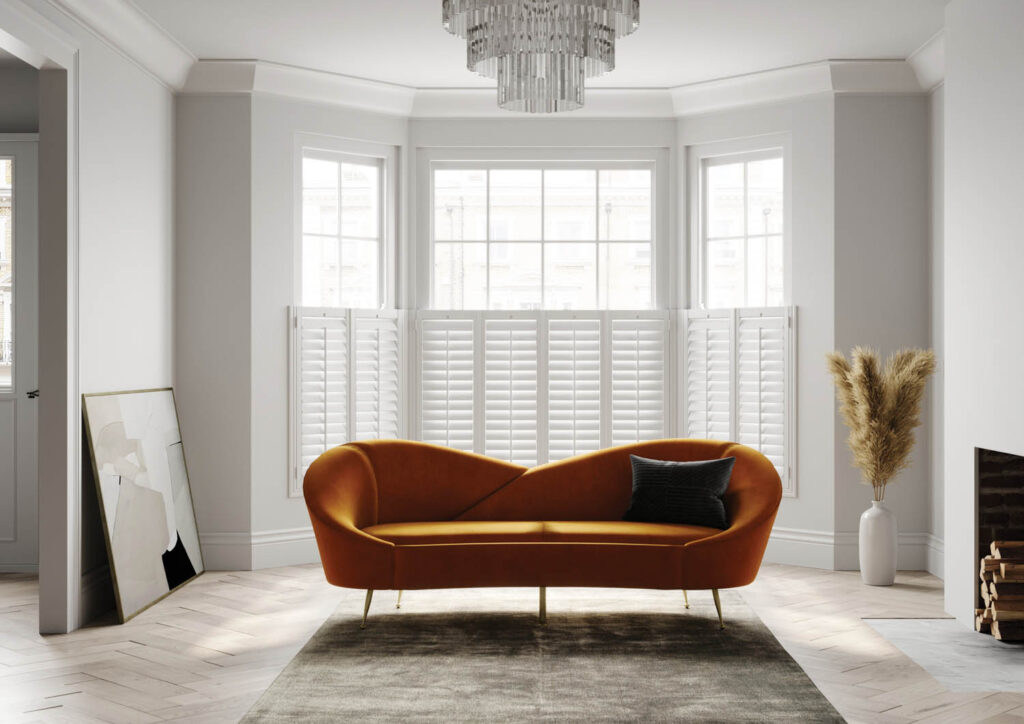 Cafe Shutter Blinds For Bay Window