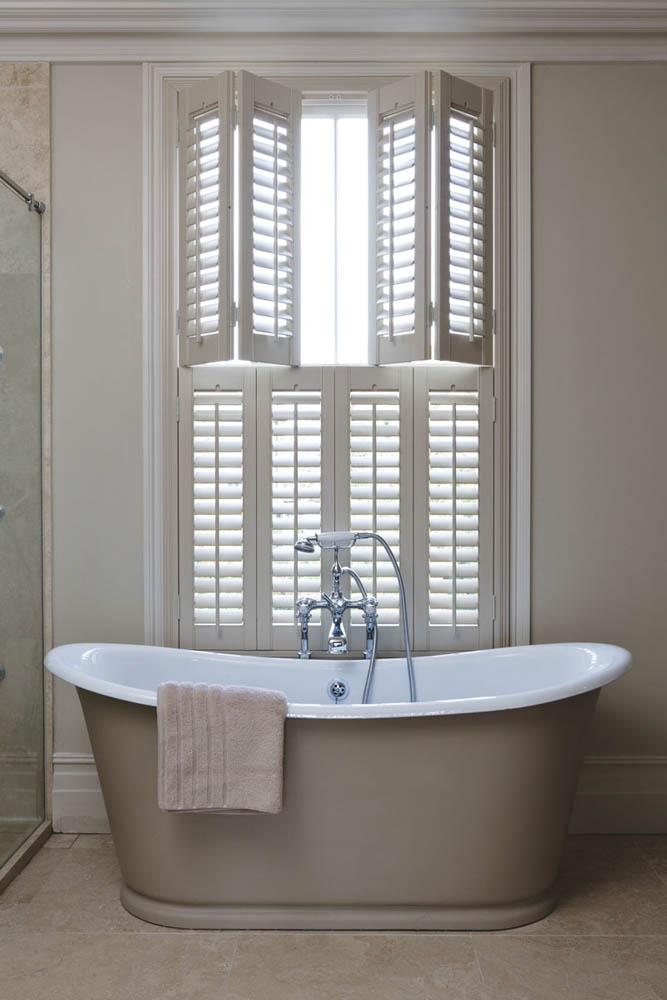 Tiered Shutters for the Bathroom