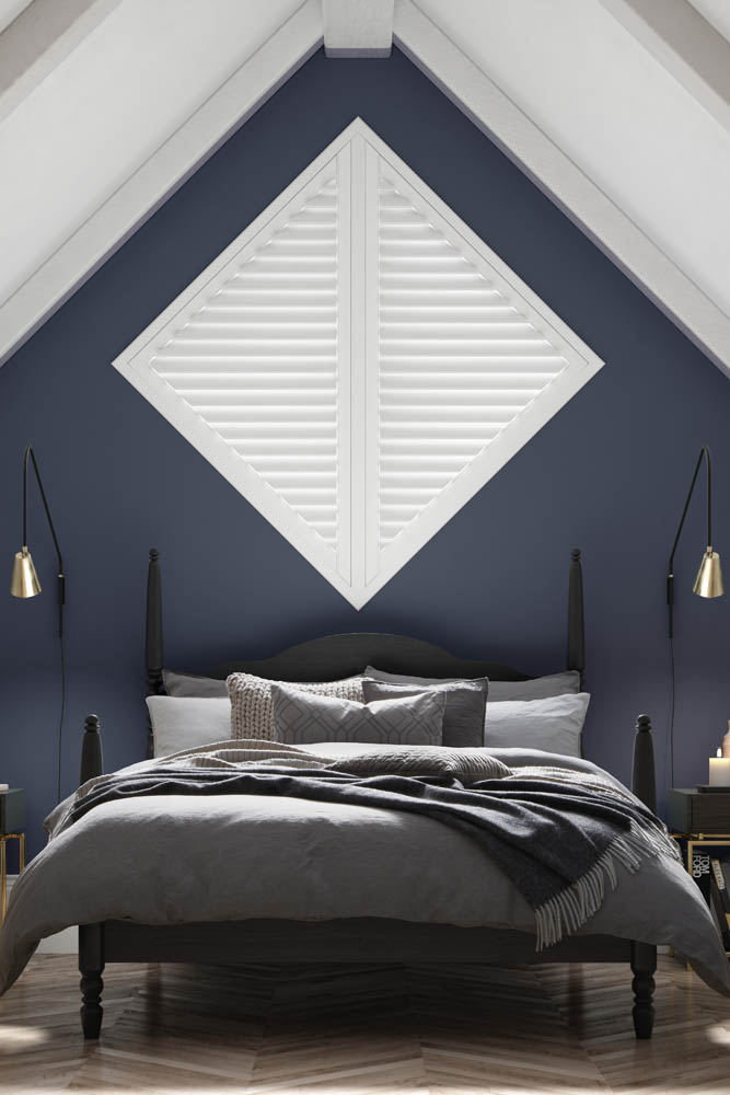 diamond shaped shutter blinds